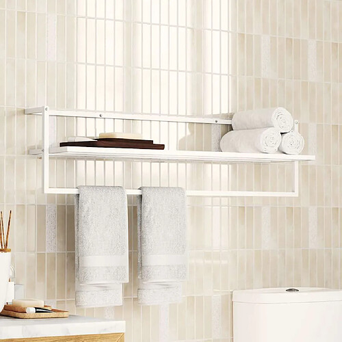 VIDAXL Porte-serviettes Mural 95x25x22 cm - Blanc