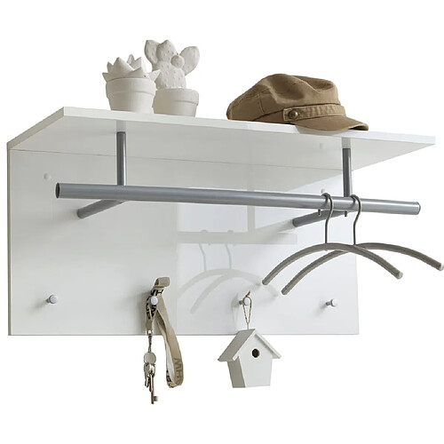 FMD Porte-manteau mural - Blanc