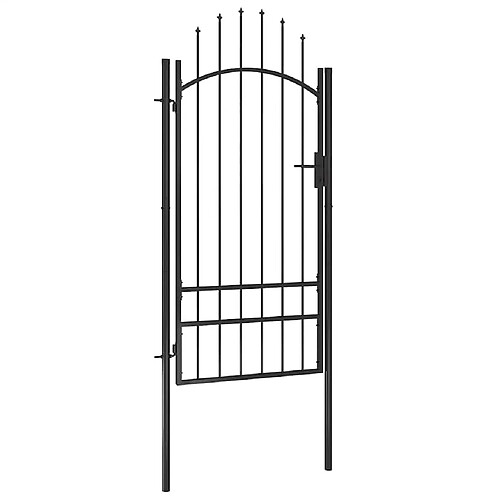 vidaXL Portail de jardin 1x2,5m noir