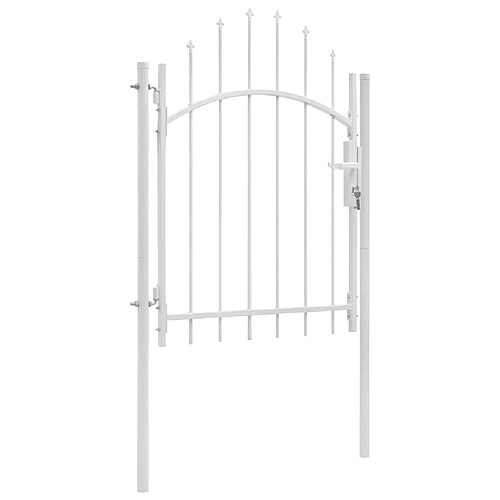 VIDAXL Portail de jardin acier - Blanc