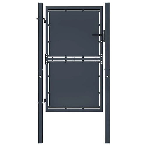 vidaXL Portail de jardin Acier 100x150 cm Anthracite
