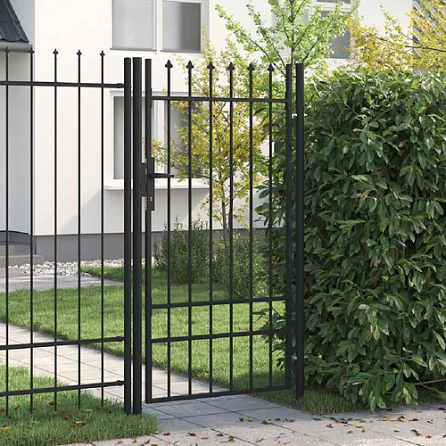 vidaXL Portillon simple - Noir
