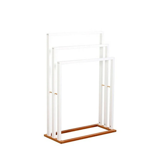 Porte-serviettes bambou - blanc
