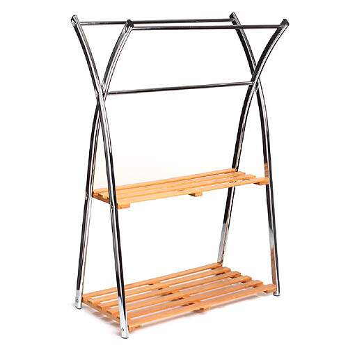 Pegane Porte-serviettes avec étagères - Bois