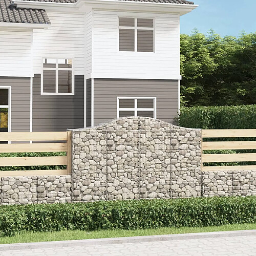 vidaXL Paniers Gabion Arqués Fer galvanisé