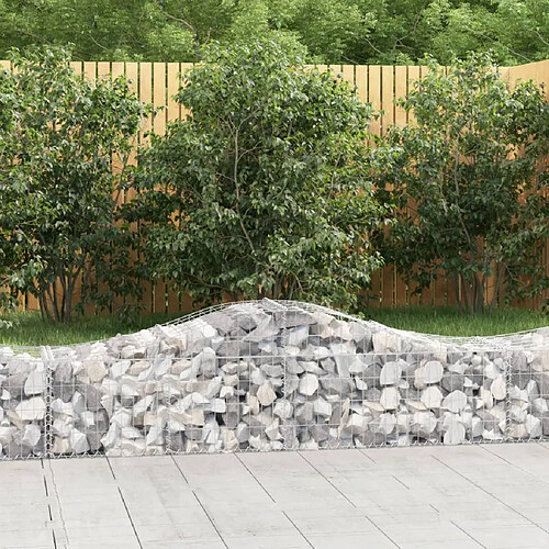 vidaXL Paniers à gabions arqués 15 pcs