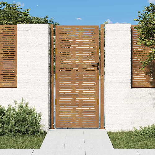 VIDAXL Portail de jardin acier corten 105x180 cm