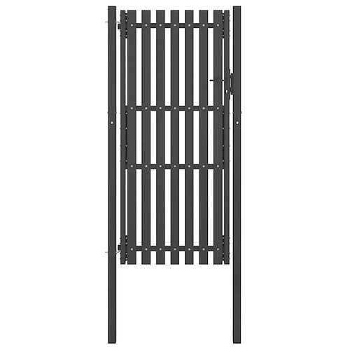 vidaXL Portail de jardin acier 1x2,5 m Anthracite