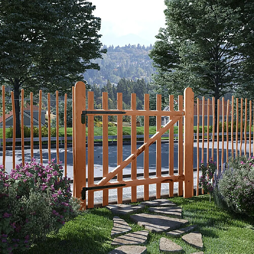 VIDAXL Portillon clôture bois de noisetier 100x100 cm