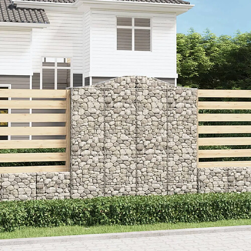 vidaXL Panier de gabions arqué 200x50x200/220 cm