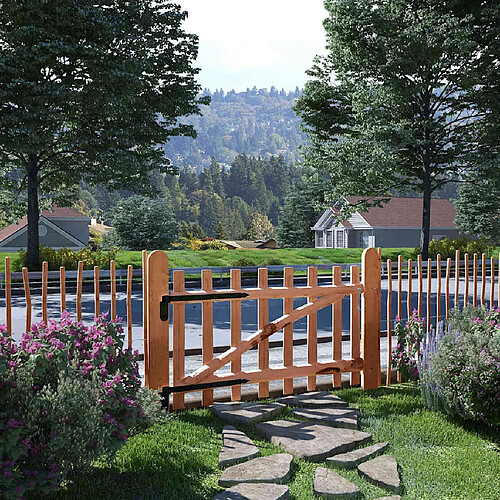 vidaXL Portillon de clôture en bois de noisetier 100 x 60 cm