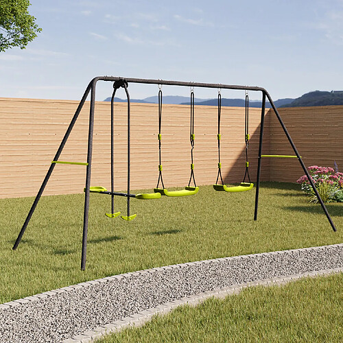 IDMARKET Balançoire Portique 3 Agrès