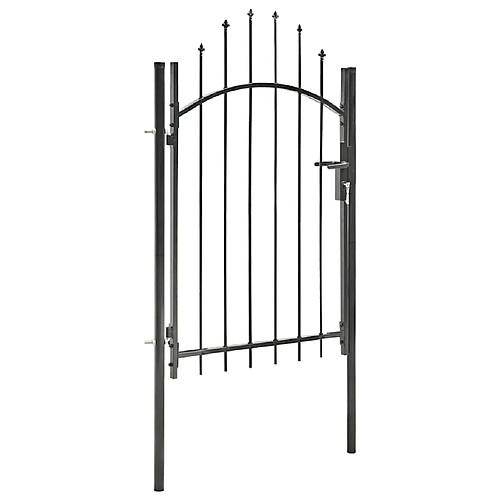 vidaXL Portail de jardin 1x2m noir