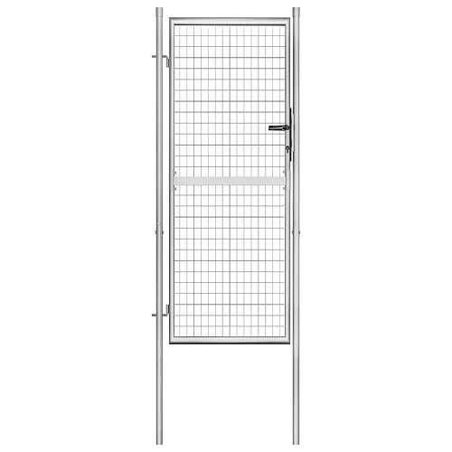 vidaXL Porte de jardin acier galvanisé 105x250 cm