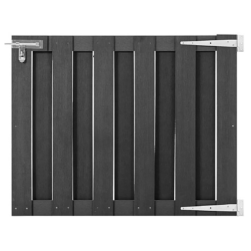 vidaXL Portillon WPC 100x80 cm - Gris