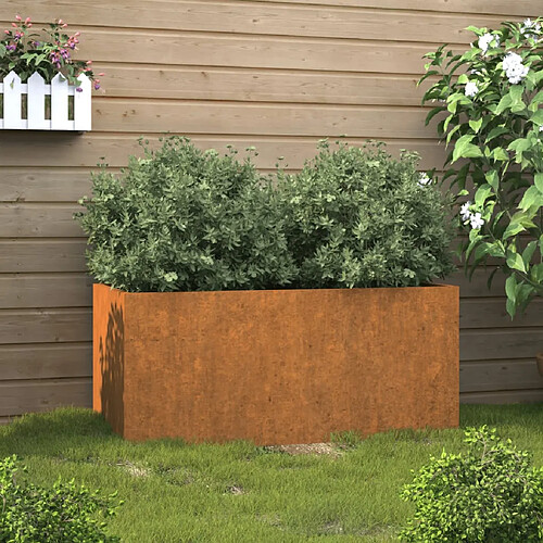 VIDAXL Jardinière - Acier corten rouillé