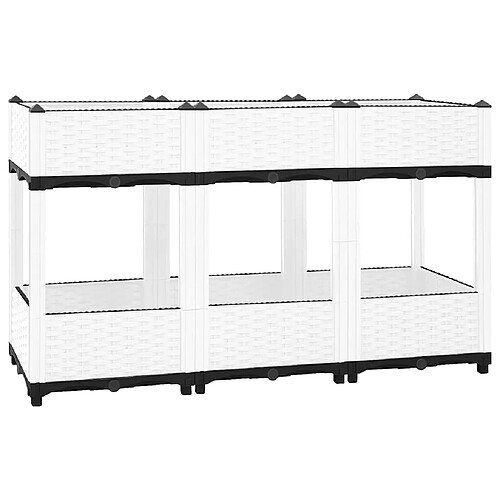 vidaXL Lit surélevé 8720845672041 - Blanc