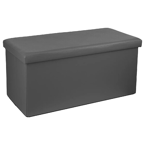 Atmosphera Banquette coffre pliable Loft - L. 76 x H. 37,5 cm - Gris