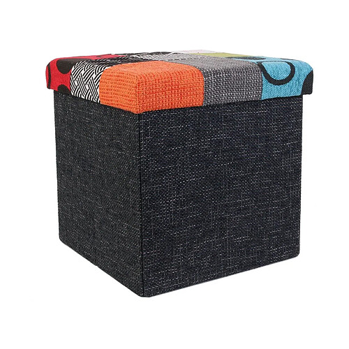 The home deco factory Pouf-coffre - Multicolore