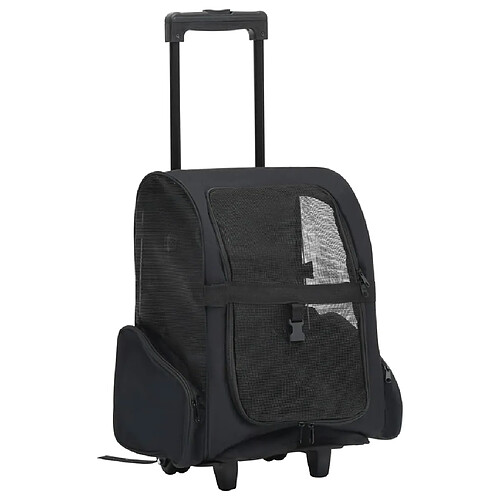 vidaXL Chariot pliable - Noir