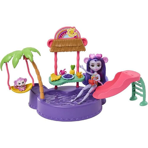 Enchantimals coffret poupée piscine singe