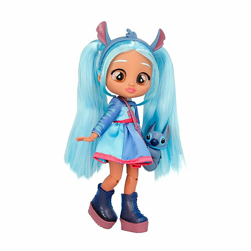 Cry Babies Stitch, Poupon Inspiré par Stitch, il Porte Son Pyjama Bleu Personnalisé et Pleure de Vraies Larmes, Jouet Cadeau pour Enfants âgés de 18 Mois et Plus