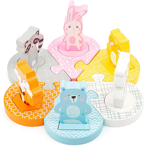Small foot Puzzle en bois animaux