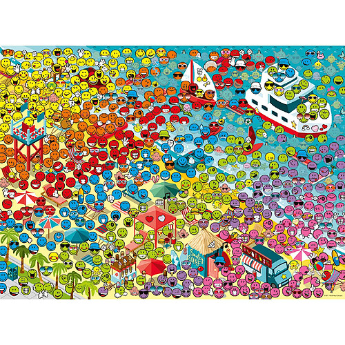 Nathan Puzzle 500 pièces Smiley à la plage