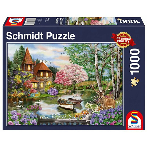 Schmidt spiele Puzzle adulte Maison au bord du lac - 1000 pièces