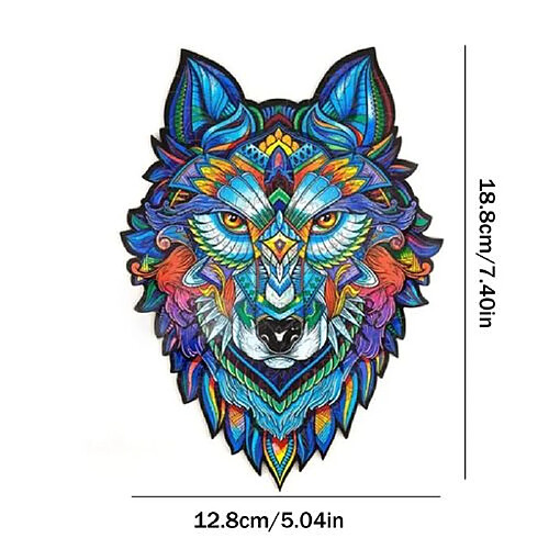 Redmiter Puzzle en bois loup 122 pièces