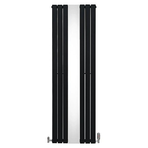 Monstershop Radiateur avec Miroir et Valves - Noir