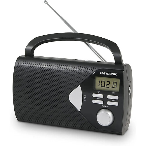Metronic Radio réveil AM/FM - Noir