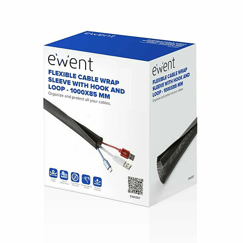Ewent manchon range-câbles velcro - 1 m