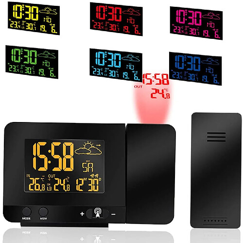 Vendos85 Réveil à projection - Blanc