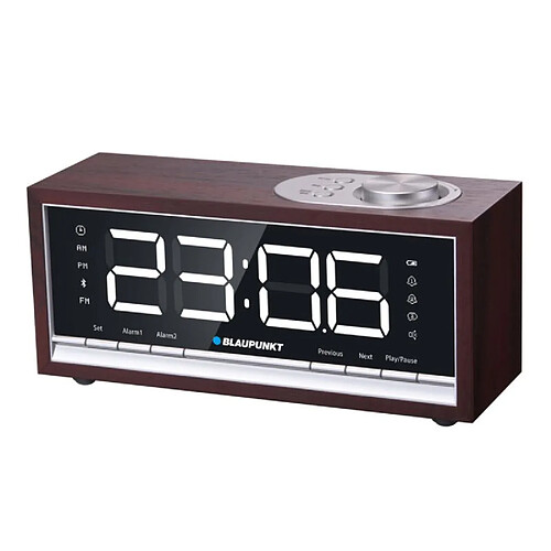 Discograph radio-réveil Bluetooth Blaupunkt CR60BT - Marron bois