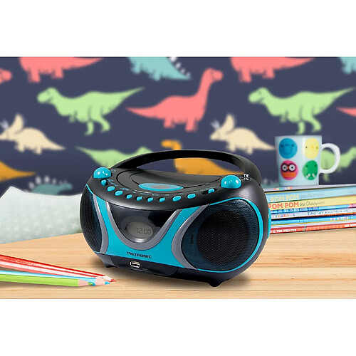 Metronic Boombox radio CD MP3 USB - Bleu foncé