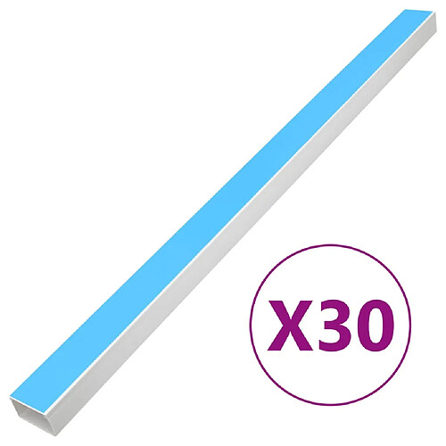 vidaXL Goulotte de câble auto-adhésive 60x40 mm - Blanc