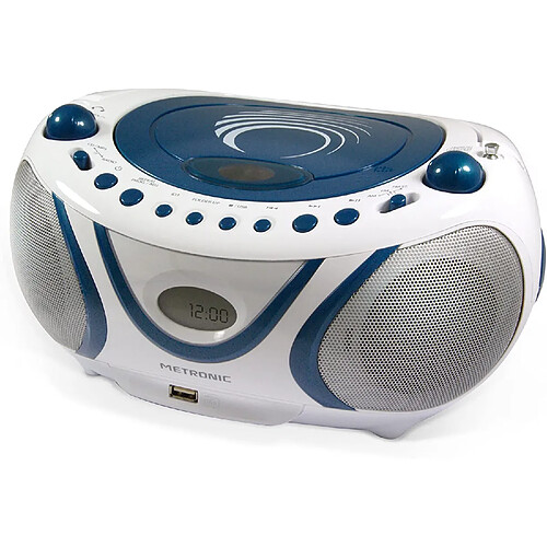 Metronic boombox lecteur CD MP3 USB - Bleu