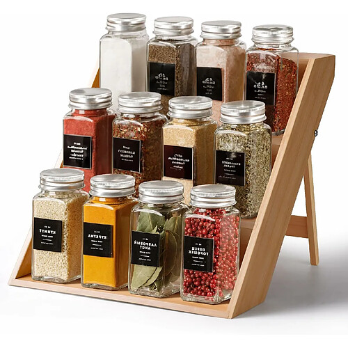 Vendos85 Étagère à épices bambou - Marron