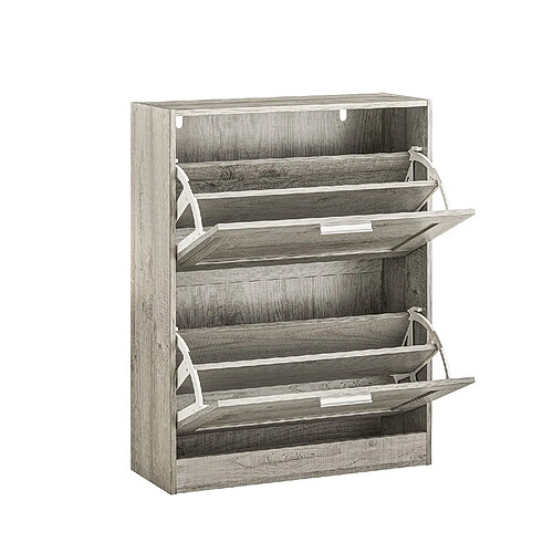SoBuy Meuble à chaussures - Gris 60x23x79 cm