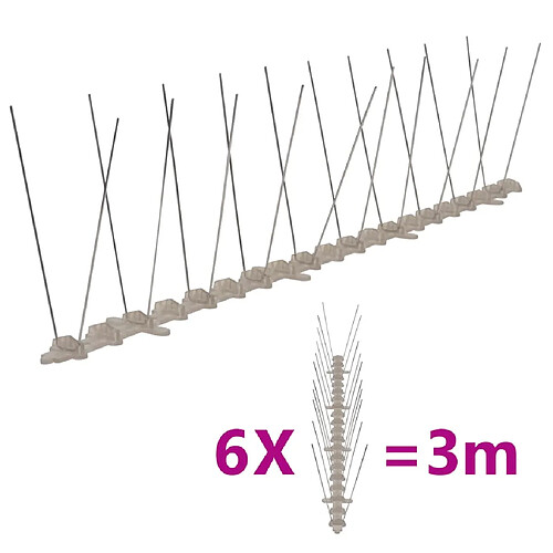 Vidaxl ensemble de pointes anti-oiseaux