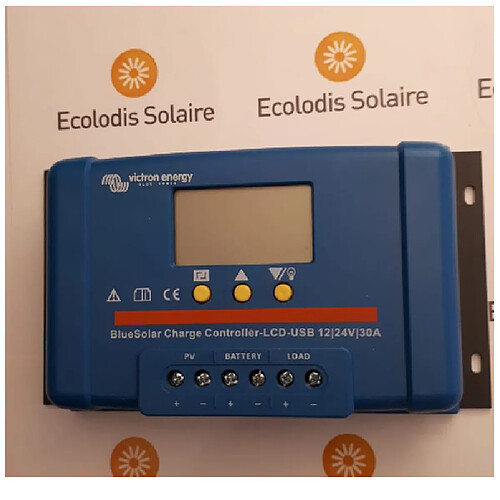 Victron régulateur de charge solaire PWM BlueSolar LCD USB 12/24V 30A