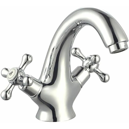 Robinet Salle de Bain Rétro en Laiton Chromé
