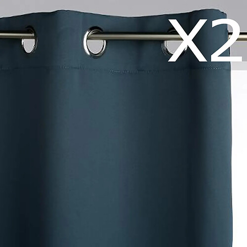 Pegane Rideaux Occultants Bleu Orage