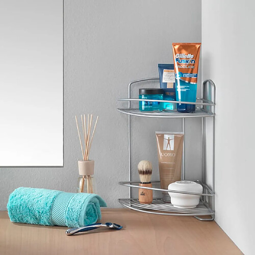 Metaltex Support de douche d'angle Onda - Argenté