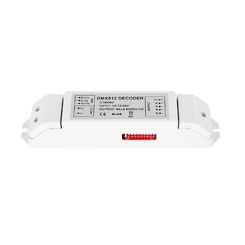 Ledkia Contrôleur DMX512 décodeur 4 canaux