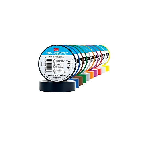 3m Ruban adhésif électrique Temflex 165 PVC - Rouge