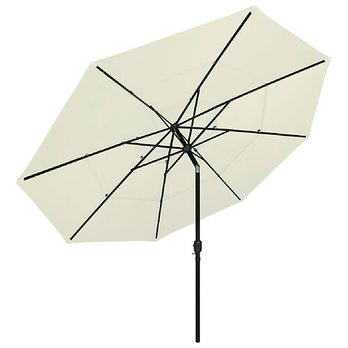 Helloshop26 Parasol déporté rond - Sable