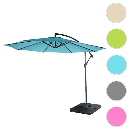 Mendler Parasol déporté Acerra - Turquoise