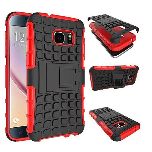 XEPTIO Coque Samsung Galaxy S7 Rouge/Noir